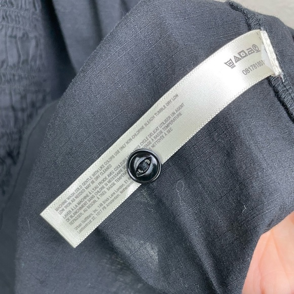 Daily Practice by Anthropologie Women's XL Prix Smocked Dress Drop Waist Black - Picture 11 of 16